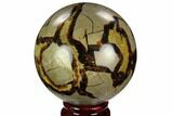 Polished Septarian Sphere - Madagascar #122924-1